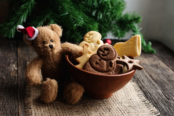 Zucchero biscotti di Natale sul tavolo — Foto Stock