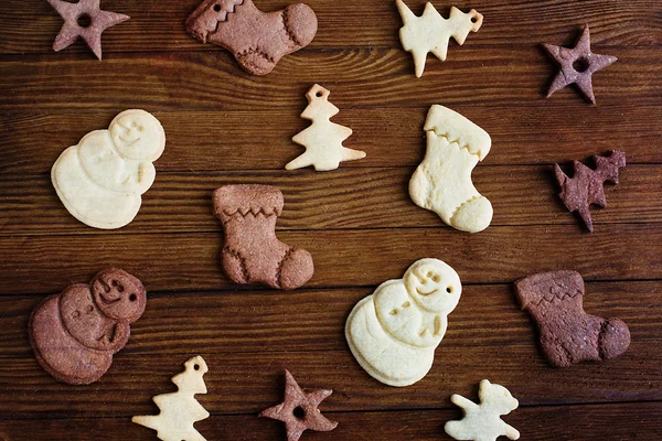 Biscotti di Natale tavole — Foto Stock