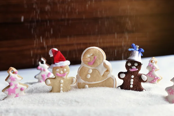 Zucchero Biscotti zucchero pupazzo di neve — Foto Stock