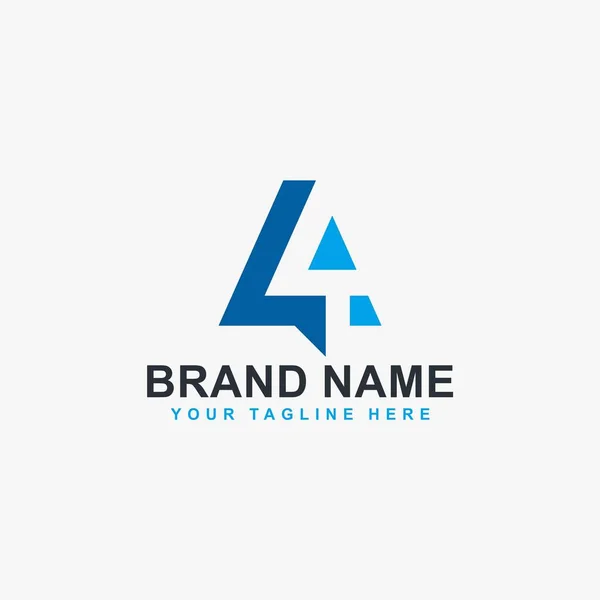 Monogramma Triangolo Logo Design Vettoriale Simbolo Logo Quattro Icone — Vettoriale Stock