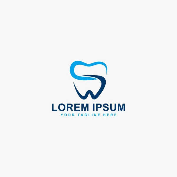 Clínica Odontológica Logotipo Design Vetor —  Vetores de Stock