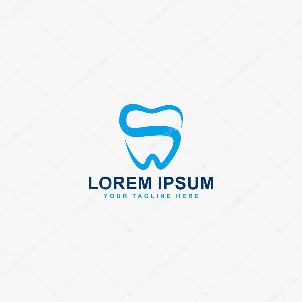 Dentist clinic logo design vector.