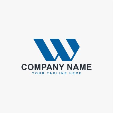 W harfi logo tasarım vektörü. W monogram işareti.