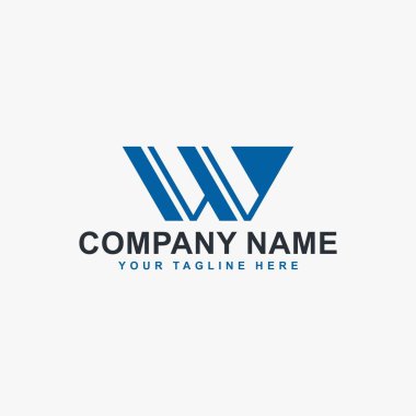 W harfi logo tasarım vektörü. W monogram işareti.