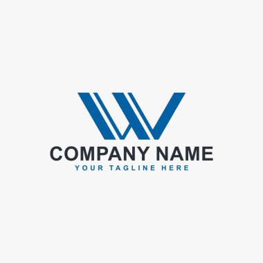 W harfi logo tasarım vektörü. W monogram işareti.
