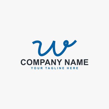 W harfi logo tasarım vektörü. W monogram işareti.