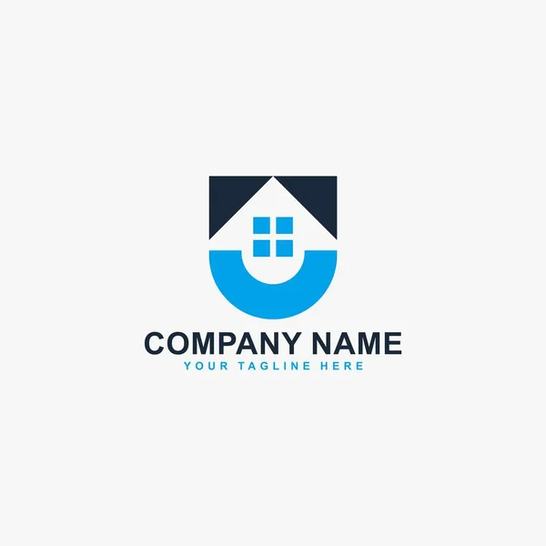 Home Letter Logo Design Vector Real Estate Logo Sign — Stock Vector