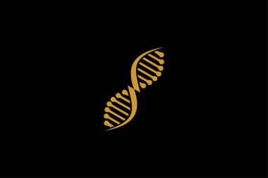 Genetik DNA logo tasarım vektörü. Çapraz sağlık çizelgesi.