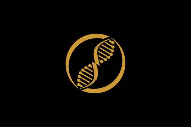 Genetik DNA logo tasarım vektörü. Çapraz sağlık çizelgesi.