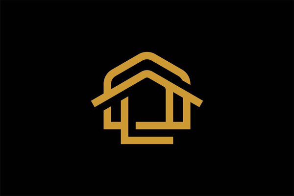 Home line logo design vector. House illustration sign.