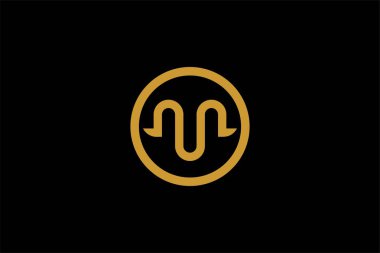 M harfi yuvarlak logo tasarımı. m monogramı daire işareti.