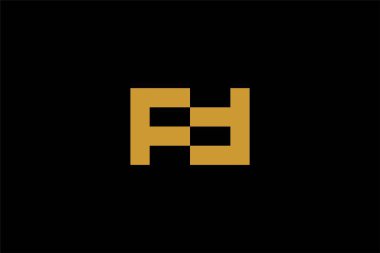 FF harfli logo tasarım vektörü. FF monogram işareti sembolü.