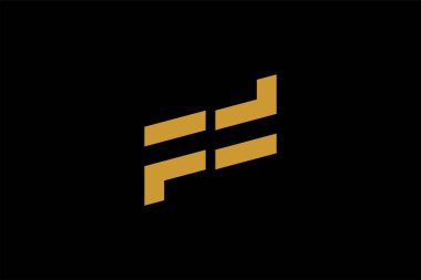 FF harfli logo tasarım vektörü. FF monogram işareti sembolü.