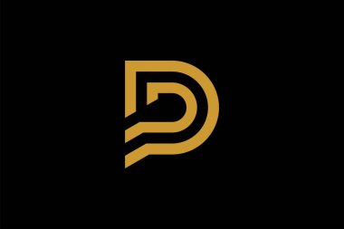 Letter PD logo tasarım vektörü. DP monogram işareti sembolü.