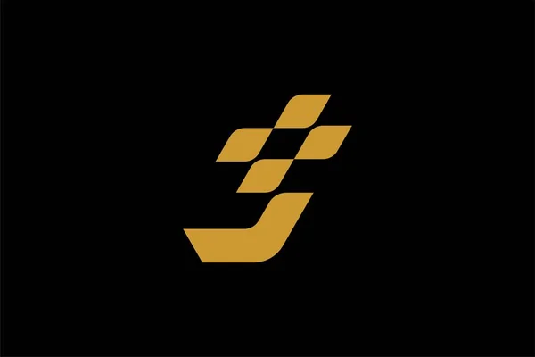 J文字ロゴデザインベクター Jjモノグラム記号 — ストックベクタ