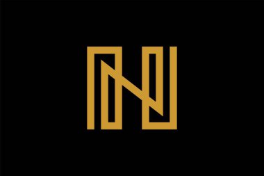 N harfi logo tasarım vektörü. N monogram işareti sembolü.