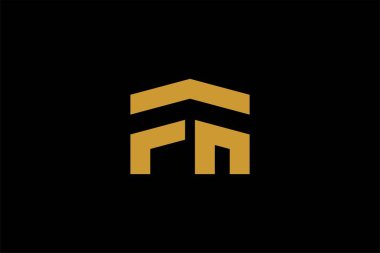 Harf FH logo tasarım vektörü. FH monogram işareti sembolü.