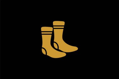 Çorap vektör logosu tasarımı. Ayakkabı logosu simgesi simgesi.