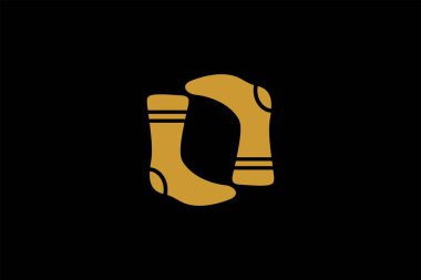 Çorap vektör logosu tasarımı. Ayakkabı logosu simgesi simgesi.