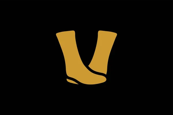 Socken Vektor Logo Design Symbolsymbol Für Schuhe — Stockvektor