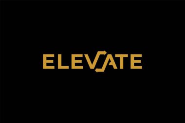 Harfleri yükselt logo tasarım vektörü.