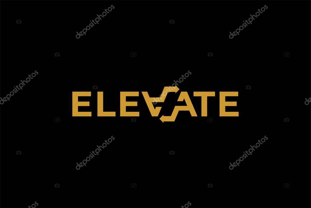 Elevate letters logo design vector.