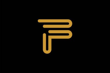 F harfi logo tasarım vektörü. Monogram F tipi soyut sembol.