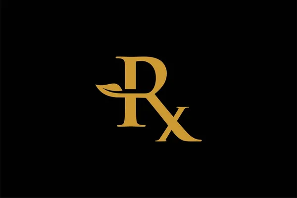 Rx薬局のアイコンのデザイン 健康ロゴデザイン — ストックベクタ