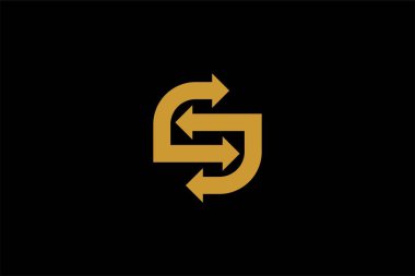 S harfi ok logo tasarım vektörü. Monogram S-tipi çizim sembolü.