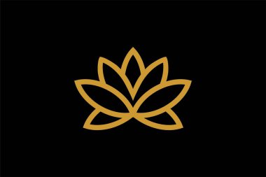 Lotus logo design vector. Beautiful flower illustration symbol. Plant, flower, and leaf vector icons. Lotus line logo design.