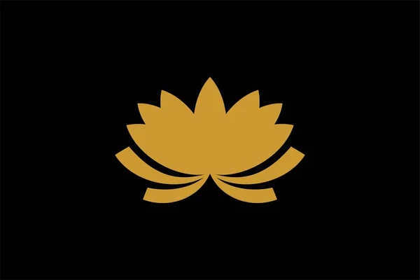 Lotus Logo Design Vector Beautiful Flower Illustration Symbol Plant Flower —  Vetores de Stock
