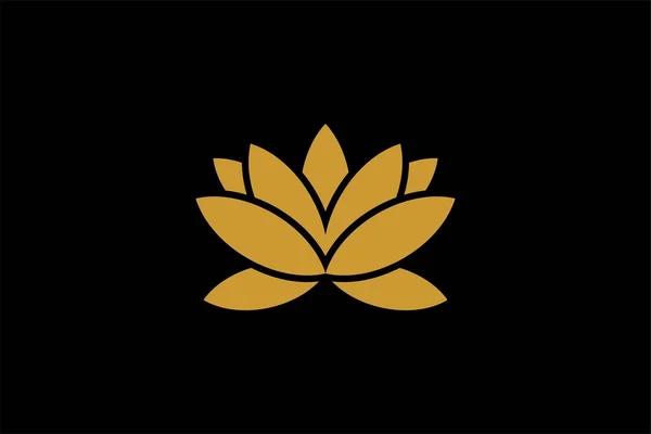 Lotus Logo Design Vector Beautiful Flower Illustration Symbol Plant Flower — Vetor de Stock