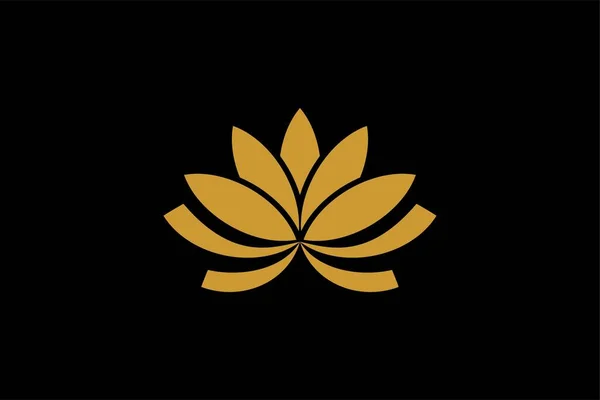 Lotus Logo Design Vector Beautiful Flower Illustration Symbol Plant Flower — Stockový vektor