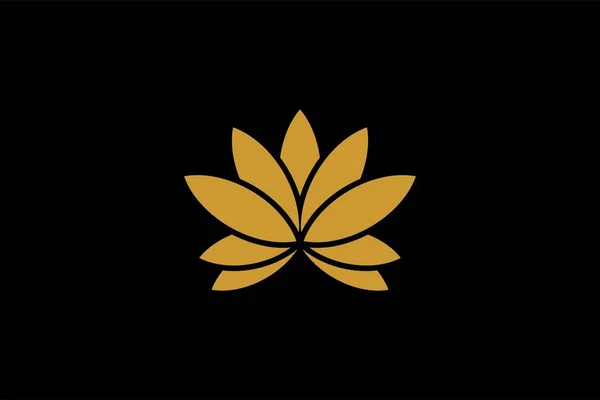 Lotus Logo Design Vector Beautiful Flower Illustration Symbol Plant Flower — Vetor de Stock