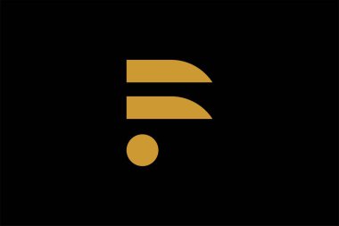 F harfi logo tasarım vektörü. Monogram F soyut sembol.