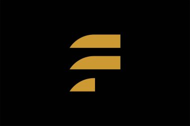 F harfi logo tasarım vektörü. Monogram F soyut sembol.