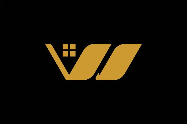 Design Logotipo Imobiliário Monograma Letra Casa Símbolo Abstrato Esboço Vetor —  Vetores de Stock