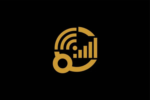 Baloncuk Sohbet Logosu Tasarımı Kablosuz Sinyal Çizelgesi Sinyal Baloncuk Sohbet — Stok Vektör
