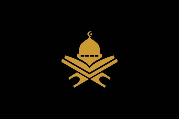 Vecteur Conception Logo Coran Texte Symbole Illustration Islam Icône Vectorielle — Image vectorielle