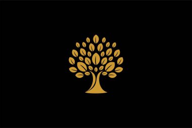 El ağacı logosu tasarım vektörü. Bitki bakımı illüstrasyon işareti. Kalkan vektör simgelerinde yeşil yaprak.