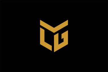 LG logo tasarım vektörü. Monogram LG logo tasarımı. Çizgi tipi vektör simgesi.