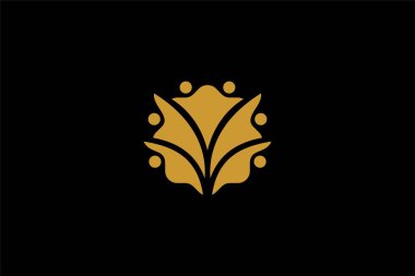 Takım çalışması logosu tasarım vektörü. İnsanlar illüstrasyon sembollerini yuvarlamışlar. İnsanlık bakımı vektör simgesi.