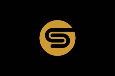 S harfi logo tasarımı. S tipi monogram soyut sembol. Çember vektör simgesinde S harfi.