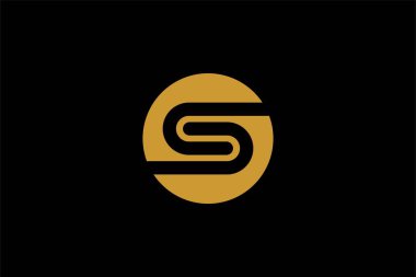 S harfi logo tasarımı. S tipi monogram soyut sembol. Çember vektör simgesinde S harfi.