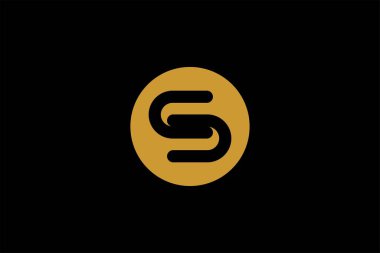 S harfi logo tasarımı. S tipi monogram soyut sembol. Çember vektör simgesinde S harfi.