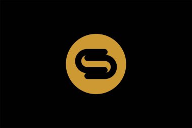 S harfi logo tasarımı. S tipi monogram soyut sembol. Çember vektör simgesinde S harfi.