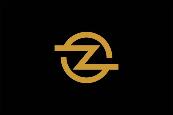 レターOzロゴデザイン モノグラムOとZ型抽象記号 円ベクトルアイコンの初期Z — ストックベクタ