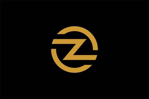 レターOzロゴデザイン モノグラムOとZ型抽象記号 円ベクトルアイコンの初期Z — ストックベクタ