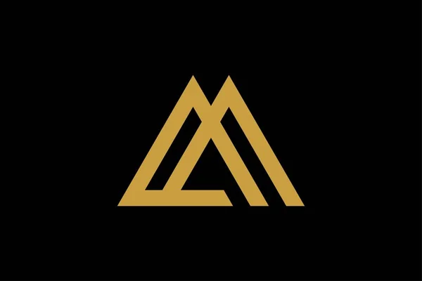 Vettore Progettazione Logo Montagna Simbolo Triangolo Illustrazione Astratta Lettera Segno — Vettoriale Stock