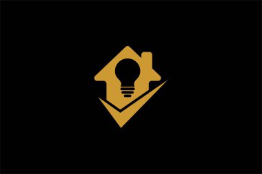 Ev çözüm logosu tasarımı, Gayrimenkul çizimi - Vektör